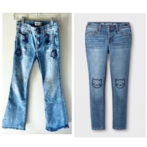 Abercrombie Kids | Cat and Jack Embroidered Jeans Bundle